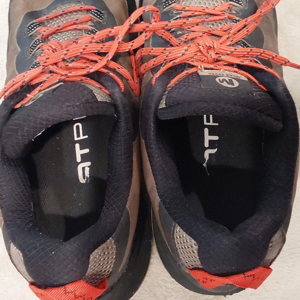 Merrell Men's Moab Speed hiking shoes black & brown with orange laces Sz 10.5 - Picture 6 of 11